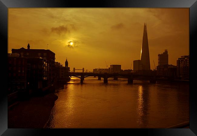 The Shard at Dawn Framed Print by peter tachauer