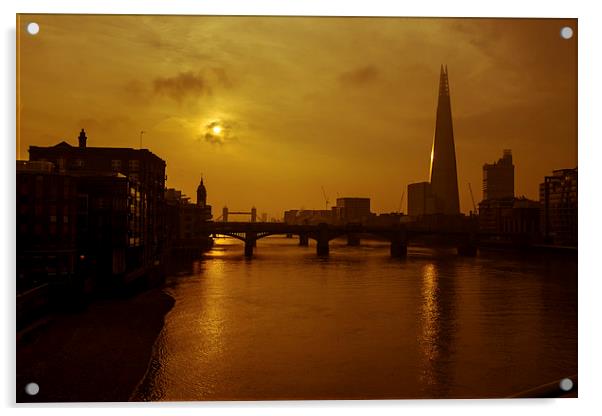 The Shard at Dawn Acrylic by peter tachauer