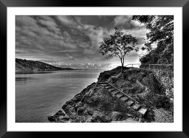 Black and White in Torquay Framed Mounted Print by Rosie Spooner