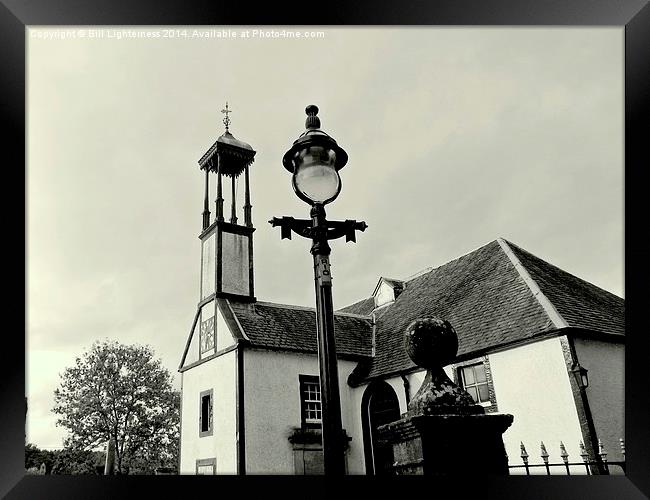 Lamp post and Bell Tower Framed Print by Bill Lighterness