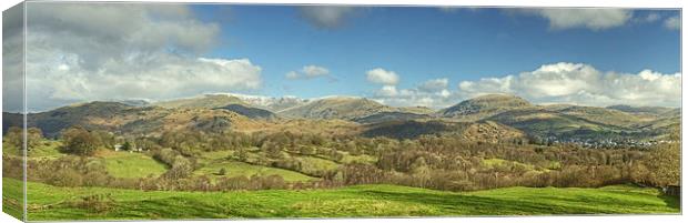 A Lakeland Panorama Canvas Print by Jamie Green