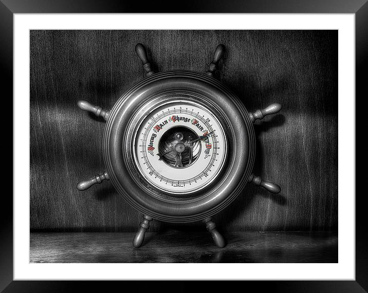 Olde Barometer Framed Mounted Print by Ian Mitchell