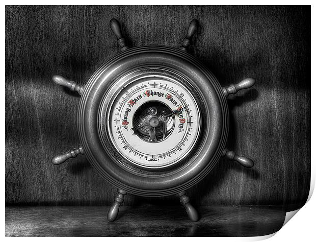 Olde Barometer Print by Ian Mitchell