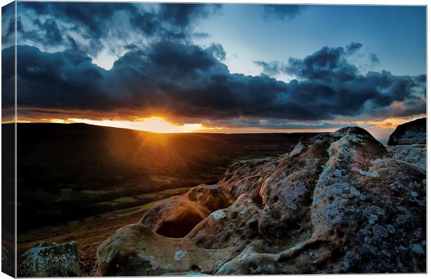 Sunset over Scugdale North Yorkshire Canvas Print by Greg Marshall
