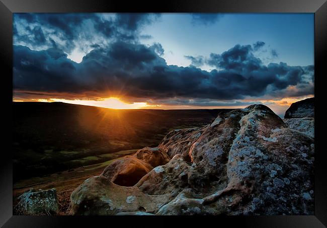 Sunset over Scugdale North Yorkshire Framed Print by Greg Marshall