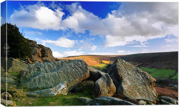 Boulders at Scugdale North Yorkshire Canvas Print by Greg Marshall