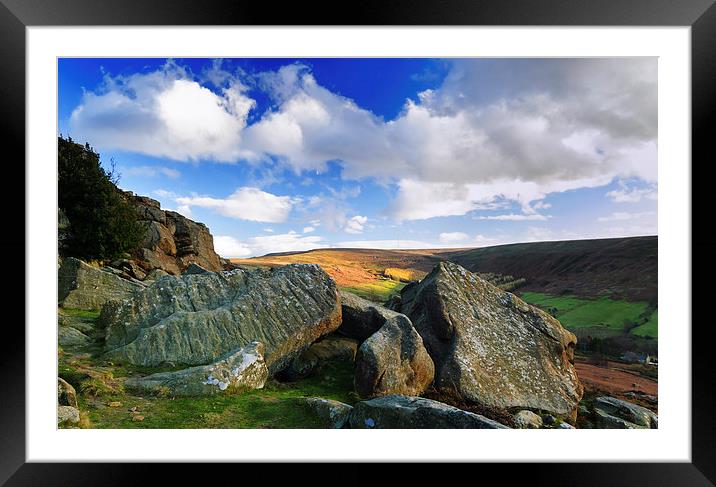 Boulders at Scugdale North Yorkshire Framed Mounted Print by Greg Marshall