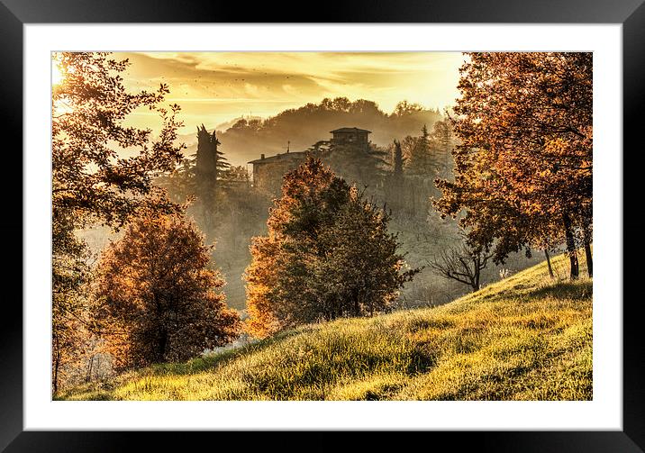 Sunset Framed Mounted Print by Guido Parmiggiani