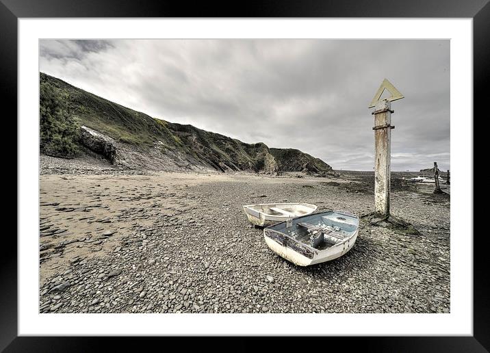 Boats at Bude Framed Mounted Print by Rob Hawkins