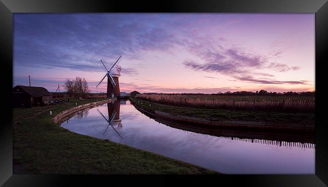 Horsey Mill At Sunset Framed Print by Matthew Dartford