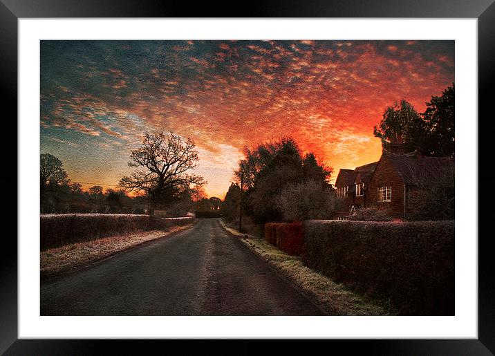 End of the Road Framed Mounted Print by Dawn Cox