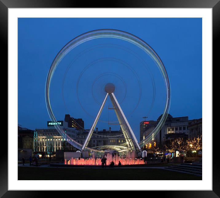 Manchester Ferris Wheel Framed Mounted Print by Juha Remes