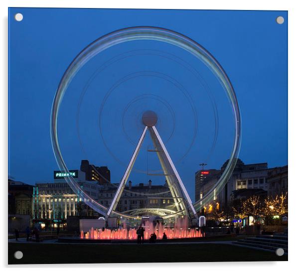 Manchester Ferris Wheel Acrylic by Juha Remes