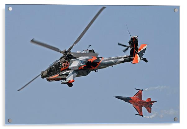 Dutch Apache and F-16 Acrylic by Rachel & Martin Pics