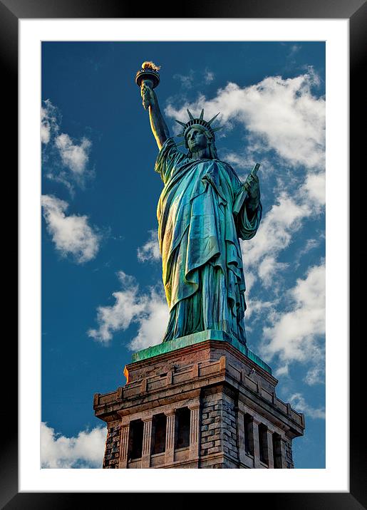 Statue Of Liberty Framed Mounted Print by Steve Purnell