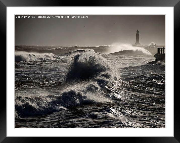 Wild Seas Framed Mounted Print by Ray Pritchard