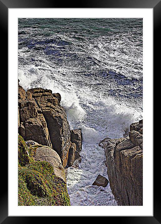 Crashing waves Framed Mounted Print by Karl Butler