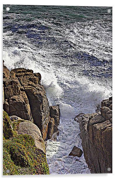 Crashing waves Acrylic by Karl Butler