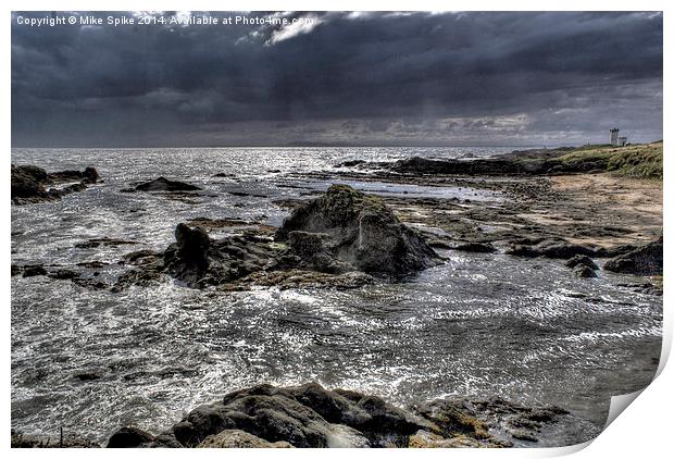Rugged Scottish coast Print by Thanet Photos