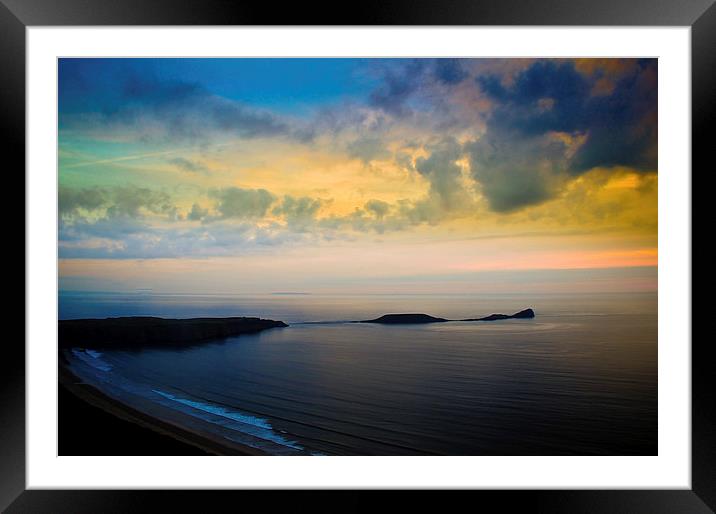 Worms Head Gower Framed Mounted Print by Spenser Davies