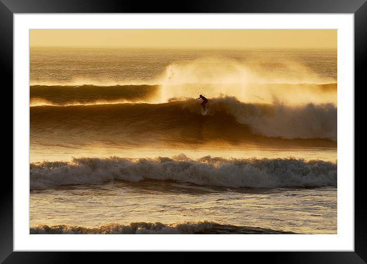 Surfer Framed Mounted Print by Spenser Davies