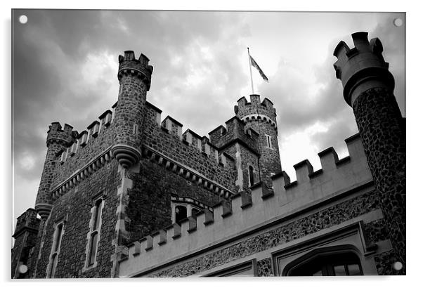 Whitstable Castle Kent Acrylic by John B Walker LRPS