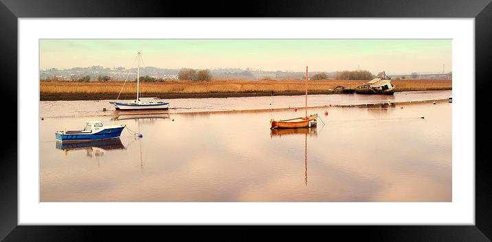 The River Exe Topsham Devon Framed Mounted Print by Peter F Hunt