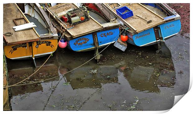 Crail boats Print by Thanet Photos