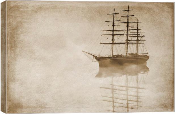 Morning mist in sepia Canvas Print by John Edwards
