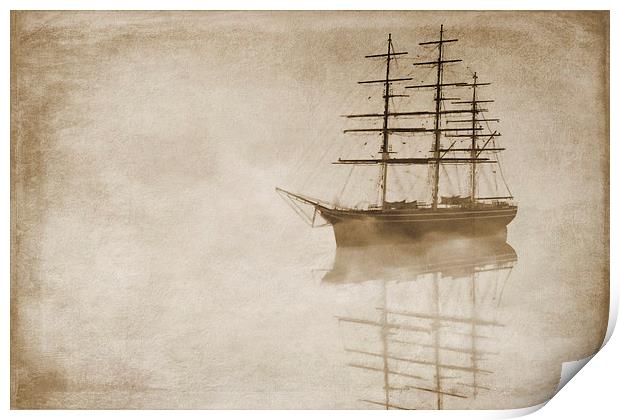 Morning mist in sepia Print by John Edwards
