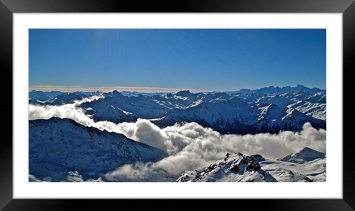 French Alps Looking East 2 Framed Mounted Print by Michael Wood