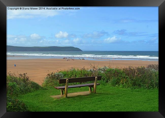 Woolacombe Framed Print by Diana Mower