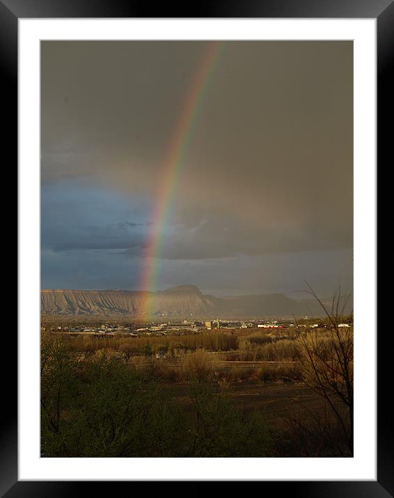 Rainbow Storm Colorado Framed Mounted Print by Patti Barrett