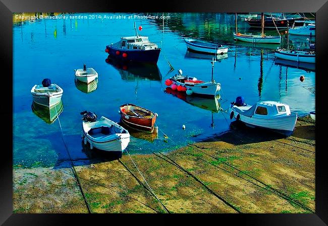 Little boats Framed Print by macaulay sanders