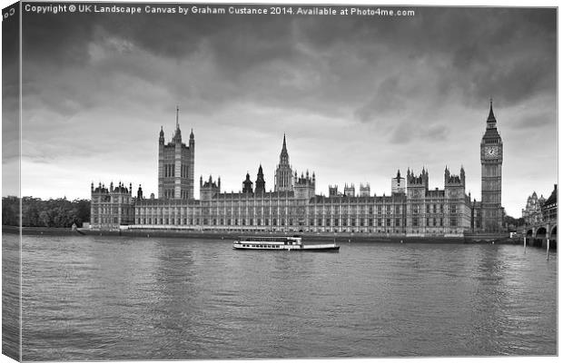Houses of Parliament Canvas Print by Graham Custance