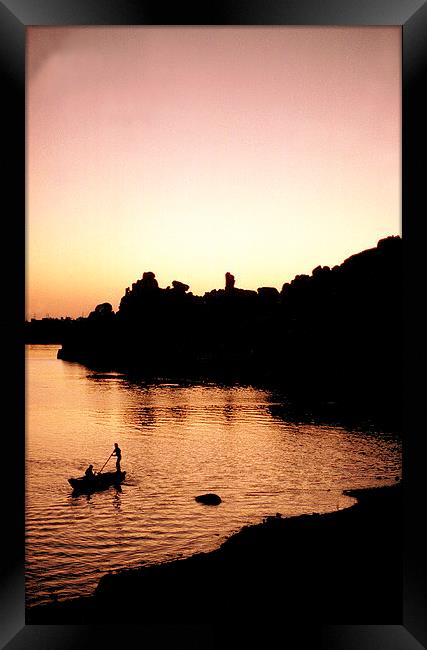 JST2941 Sunset, Temple of Philae Framed Print by Jim Tampin