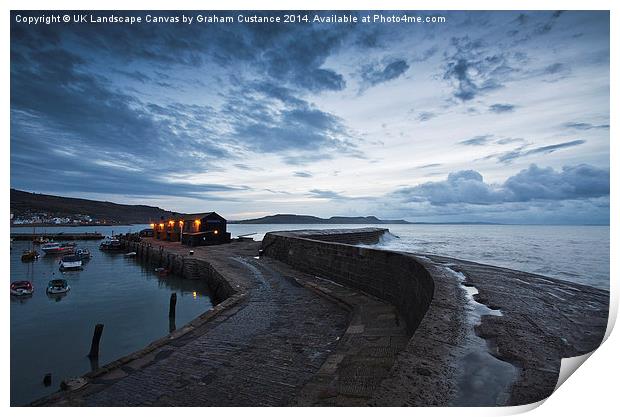 The Cobb, Lyme Regis Print by Graham Custance