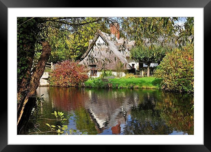 Bridge Cottage Flatford Mill Framed Mounted Print by Diana Mower
