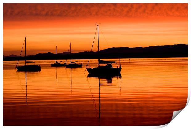 Tranquility on the Firth of Forth Print by Tommy Dickson