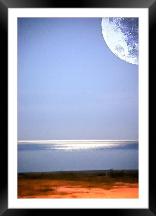 Moon Vision Framed Mounted Print by Judy Hall-Folde