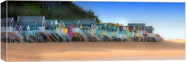 Wells-Next-The-Sea Beach Huts Canvas Print by Mike Sherman Photog