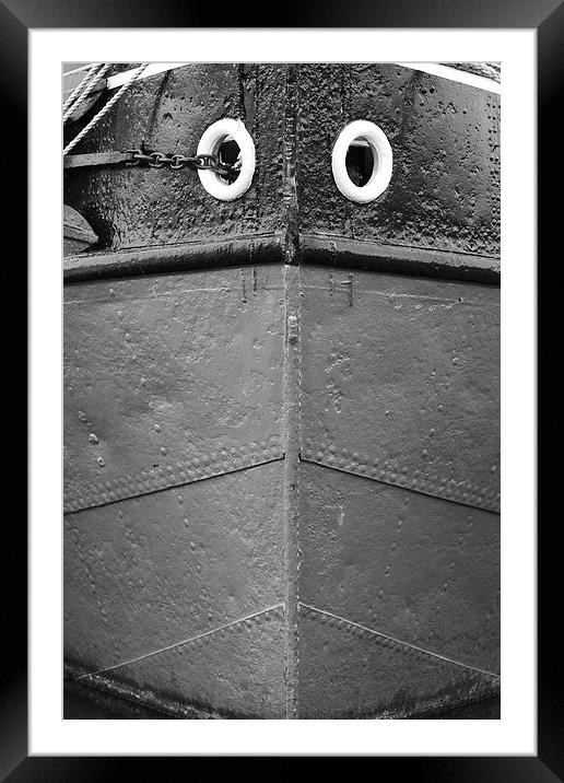 Mono tug Framed Mounted Print by Tim Bell