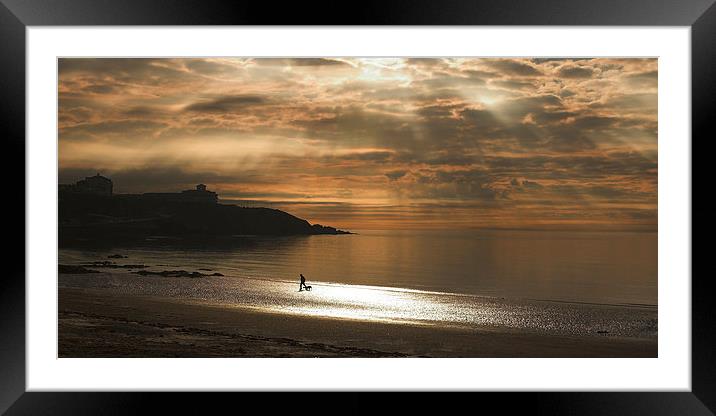 Sunrise on Douglas Beach Framed Mounted Print by Ceri Jones
