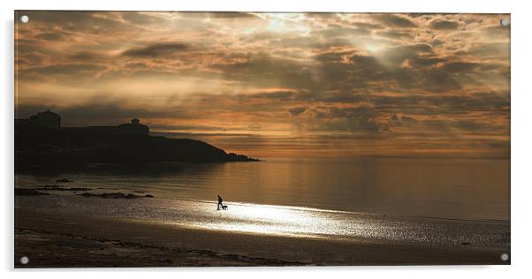 Sunrise on Douglas Beach Acrylic by Ceri Jones