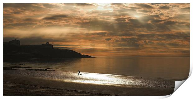 Sunrise on Douglas Beach Print by Ceri Jones