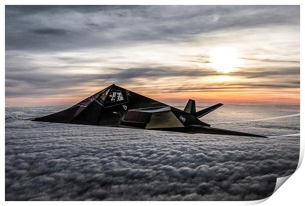 F-117A NightHawk Stealth Fighter Print by P H