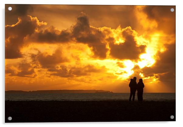 Pembrokeshire Sunset Acrylic by Katie Mitchell