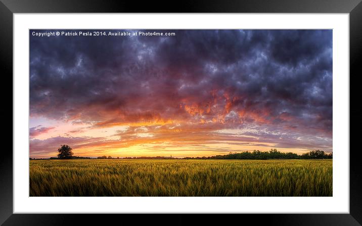 Sunset in Hungary Framed Mounted Print by Patrick Pesla