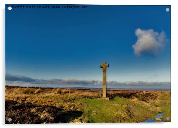 Ralph Cross, Westerdale Moor, North Yorkshire Acrylic by Trevor Kersley RIP