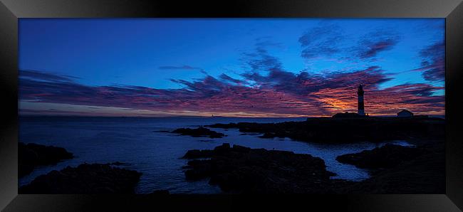 Good morning! Sunrise by the lighthouse Framed Print by Malcolm Smith